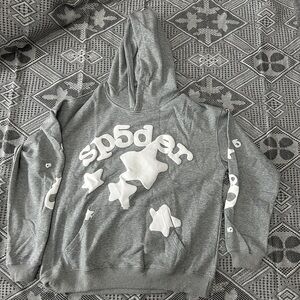 Sp5der Beluga Spider Grey Hoodie
